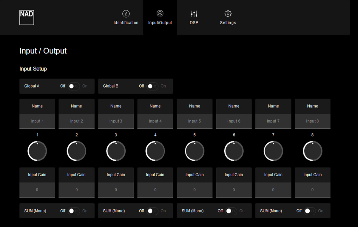 Input menu